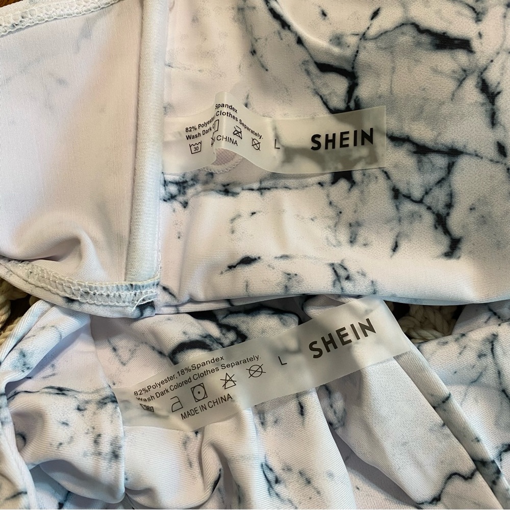 SHEIN Marble Bikini Swimsuit - Picture 4 of 6